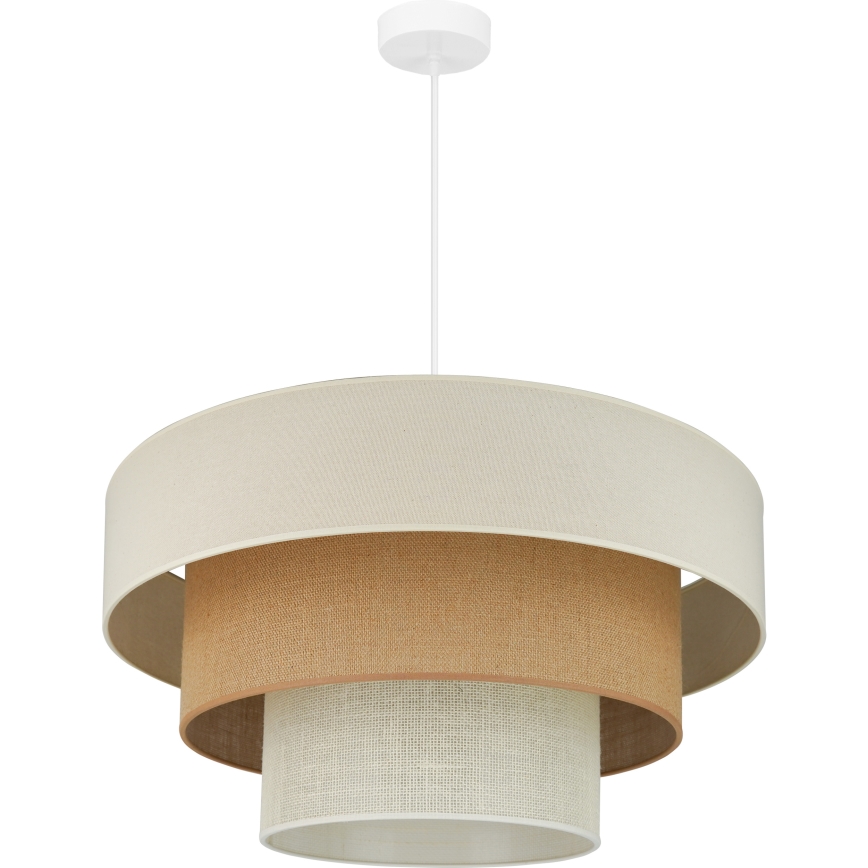 Brilagi - Pakabinamas sietynas DENVER LUNETA 1xE27/15W/230V diametras 60 cm smėlio spalva/ruda/kreminė
