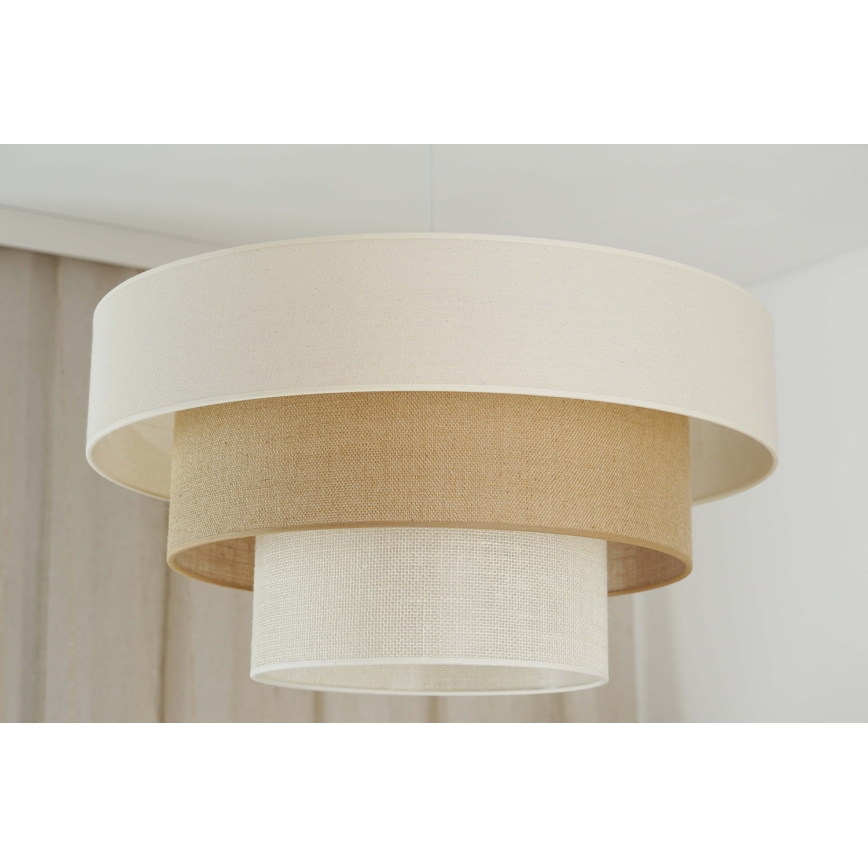 Brilagi - Pakabinamas sietynas DENVER LUNETA 1xE27/15W/230V diametras 60 cm smėlio spalva/ruda/kreminė