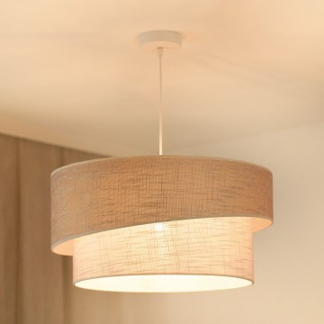 Brilagi - Pakabinamas sietynas DOVER SHINE 1xE27/15W/230V diametras 50 cm pilka/kreminė