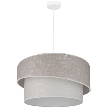Brilagi - Pakabinamas sietynas DOVER SHINE 1xE27/15W/230V diametras 50 cm pilka/kreminė