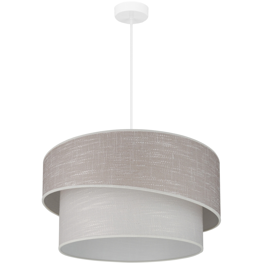 Brilagi - Pakabinamas sietynas DOVER SHINE 1xE27/15W/230V diametras 50 cm pilka/kreminė
