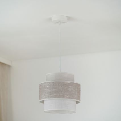 Brilagi - Pakabinamas sietynas DOVER SPACE 1xE27/15W/230V diametras 25 cm pilka/kreminė
