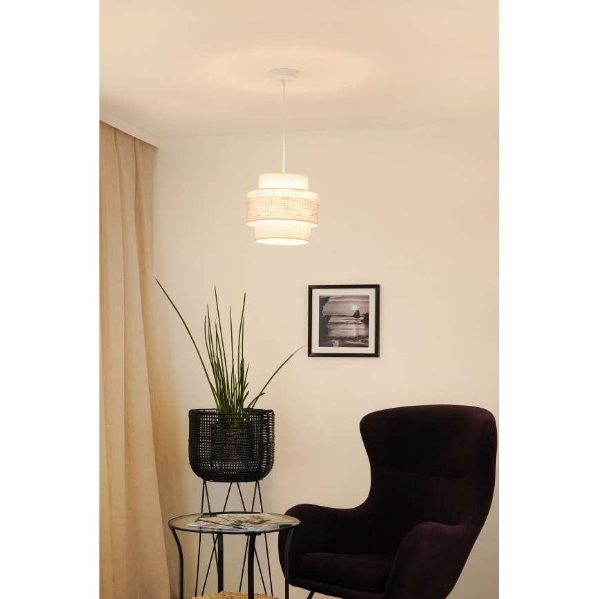 Brilagi - Pakabinamas sietynas DOVER SPACE 1xE27/15W/230V diametras 25 cm pilka/kreminė