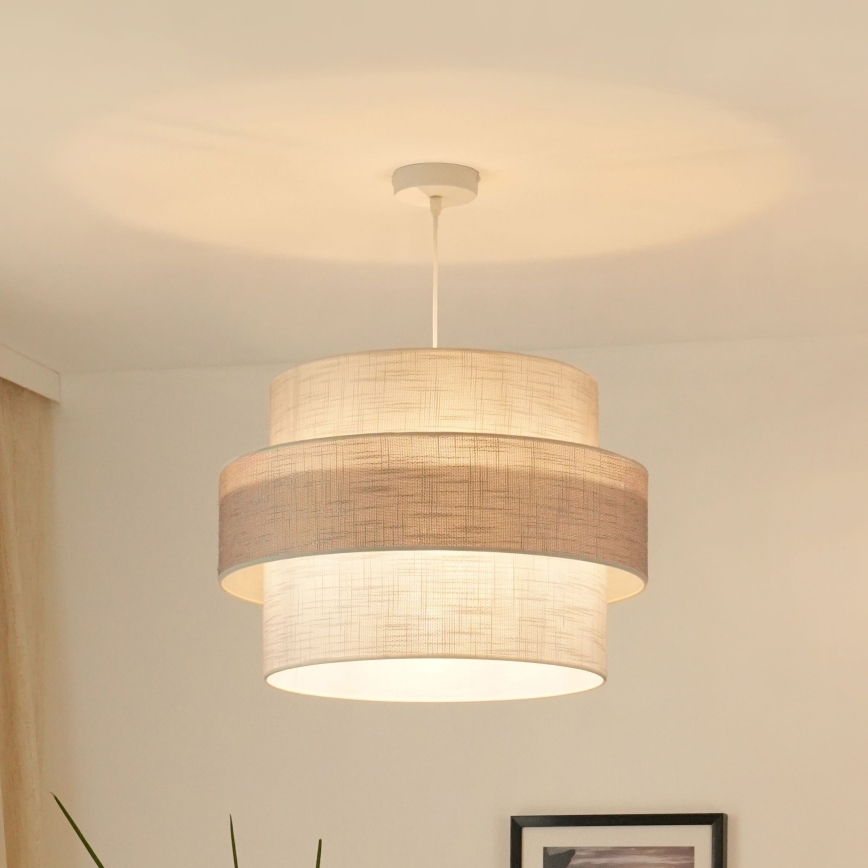 Brilagi - Pakabinamas sietynas DOVER SPACE 1xE27/15W/230V diametras 50 cm pilka/kreminė