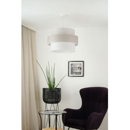 Brilagi - Pakabinamas sietynas DOVER SPACE 1xE27/15W/230V diametras 50 cm pilka/kreminė