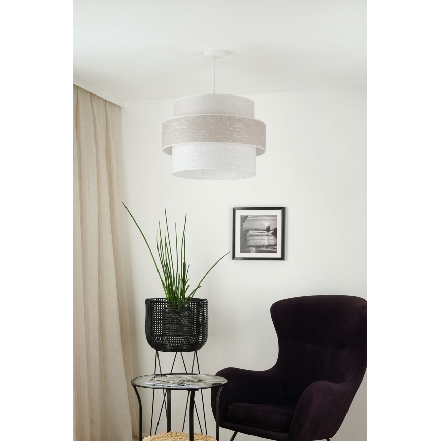 Brilagi - Pakabinamas sietynas DOVER SPACE 1xE27/15W/230V diametras 50 cm pilka/kreminė