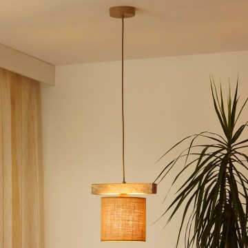 Brilagi - Pakabinamas sietynas FOREST 1xE27/15W/230V pušis/ruda