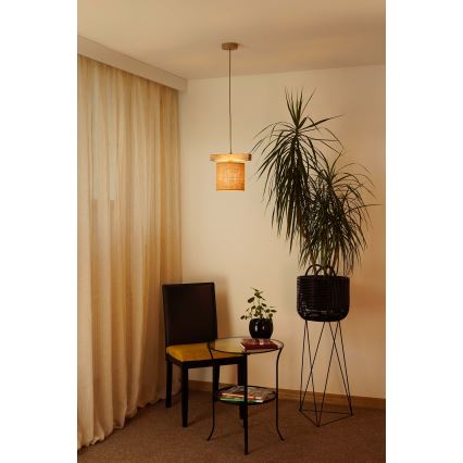 Brilagi - Pakabinamas sietynas FOREST 1xE27/15W/230V pušis/ruda