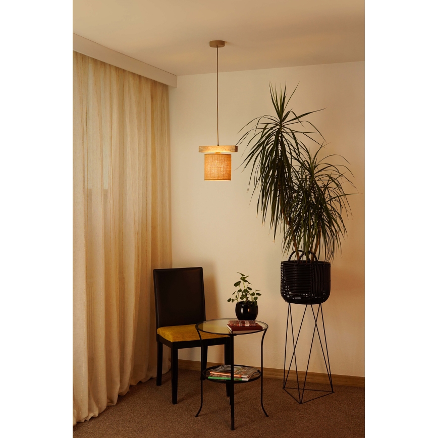Brilagi - Pakabinamas sietynas FOREST 1xE27/15W/230V pušis/ruda