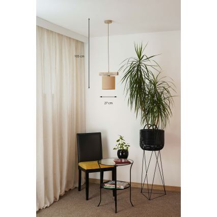 Brilagi - Pakabinamas sietynas FOREST 1xE27/15W/230V pušis/ruda