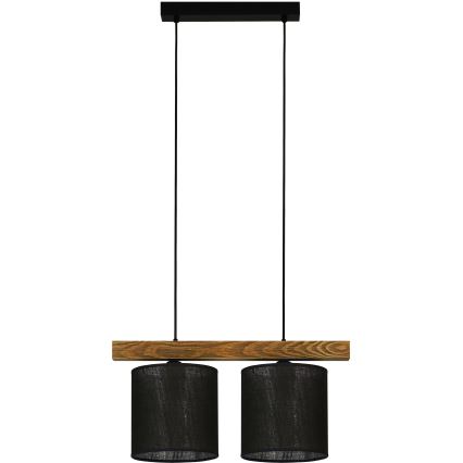 Brilagi - Pakabinamas sietynas FOREST 2xE27/15W/230V pušis/juoda