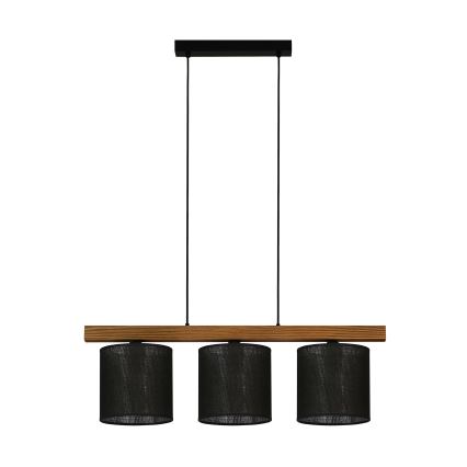 Brilagi - Pakabinamas sietynas FOREST 3xE27/15W/230V pušis/juoda