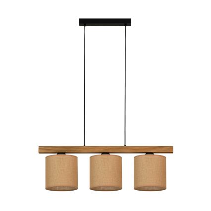 Brilagi - Pakabinamas sietynas FOREST 3xE27/15W/230V pušis/ruda/juoda
