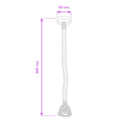 Brilagi - Pakabinamas sietynas KOS 1xE27/60W/230V bukas