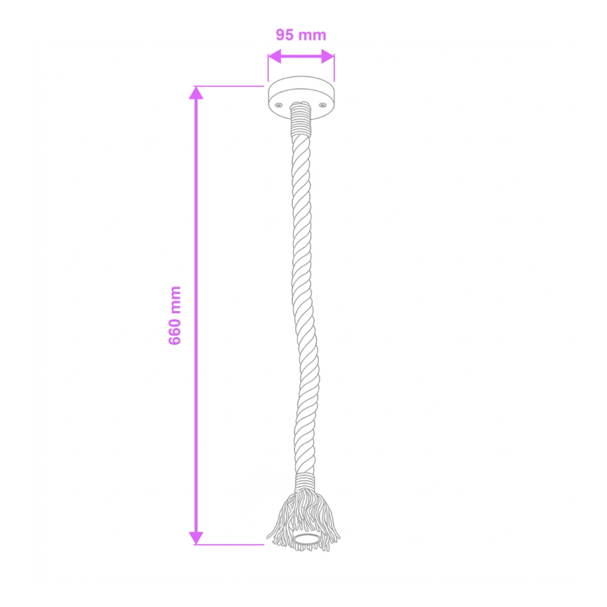 Brilagi - Pakabinamas sietynas KOS 1xE27/60W/230V bukas