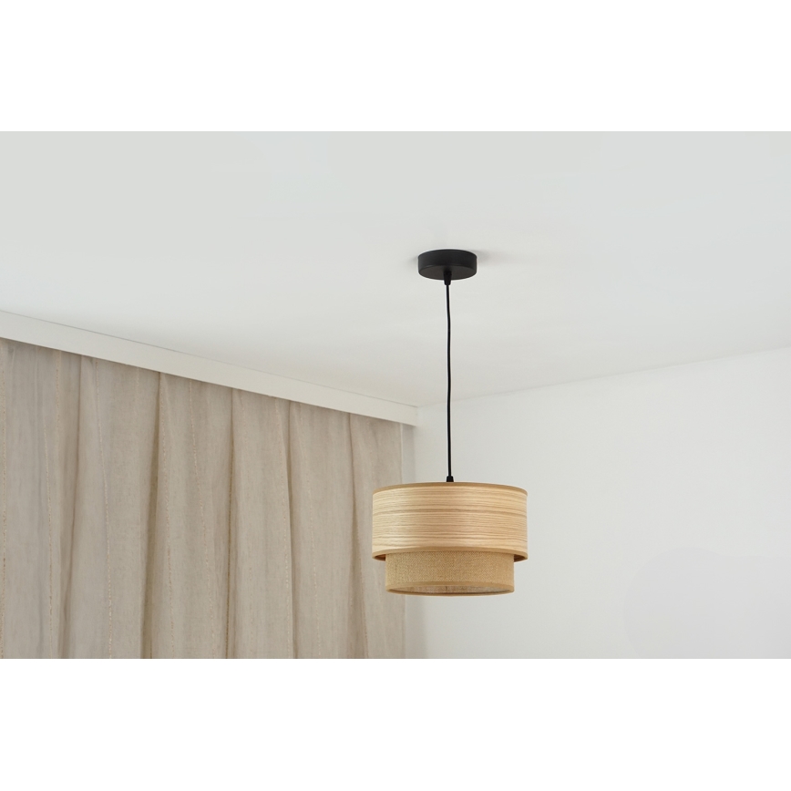 Brilagi - Pakabinamas sietynas MONTANA BOHO 1xE27/15W/230V diametras 25 cm ruda/juoda