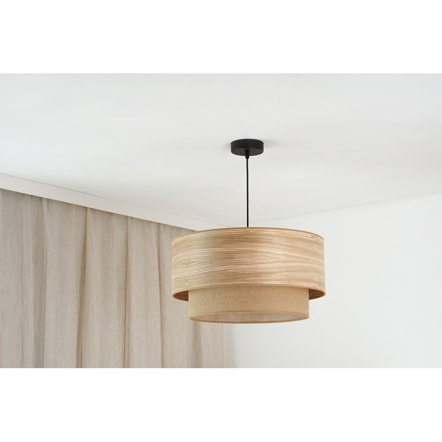 Brilagi - Pakabinamas sietynas MONTANA BOHO 1xE27/15W/230V diametras 45 cm ruda/juoda