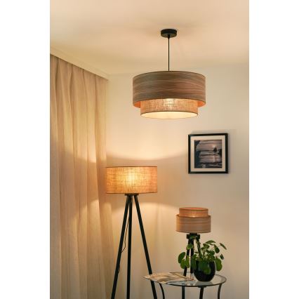 Brilagi - Pakabinamas sietynas MONTANA BOHO 1xE27/15W/230V diametras 45 cm ruda/juoda