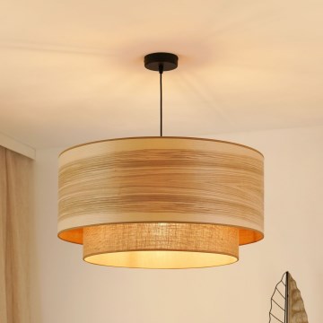Brilagi - Pakabinamas sietynas MONTANA BOHO 1xE27/15W/230V diametras 60 cm ruda/juoda