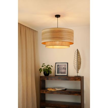 Brilagi - Pakabinamas sietynas MONTANA BOHO 1xE27/15W/230V diametras 60 cm ruda/juoda