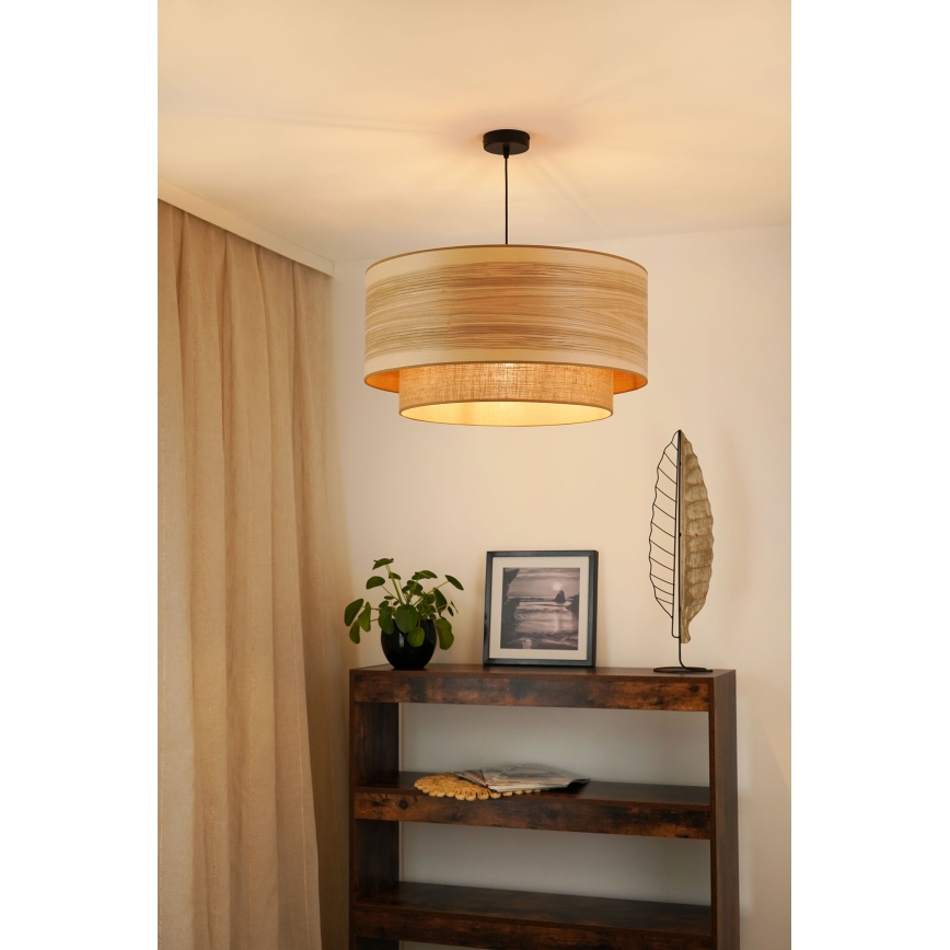 Brilagi - Pakabinamas sietynas MONTANA BOHO 1xE27/15W/230V diametras 60 cm ruda/juoda