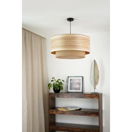 Brilagi - Pakabinamas sietynas MONTANA BOHO 1xE27/15W/230V diametras 60 cm ruda/juoda