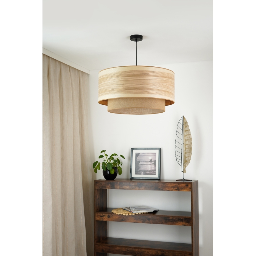 Brilagi - Pakabinamas sietynas MONTANA BOHO 1xE27/15W/230V diametras 60 cm ruda/juoda