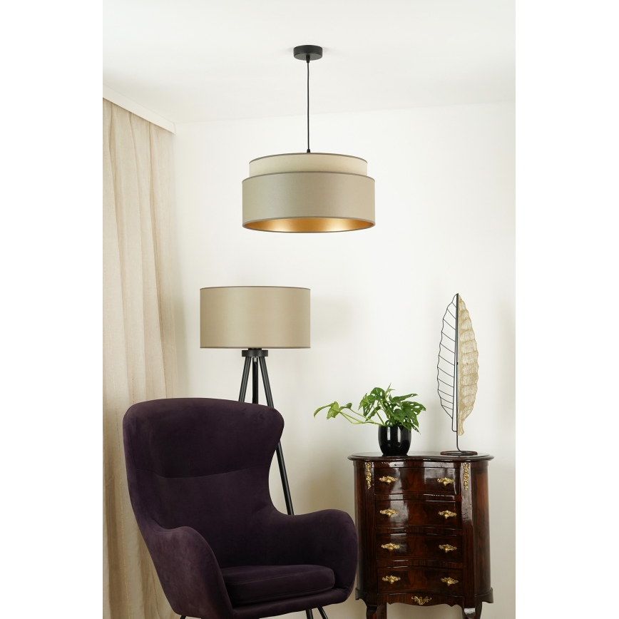 Brilagi - Pakabinamas sietynas OREGON VEGE 1xE27/15W/230V diametras 45 cm pilka