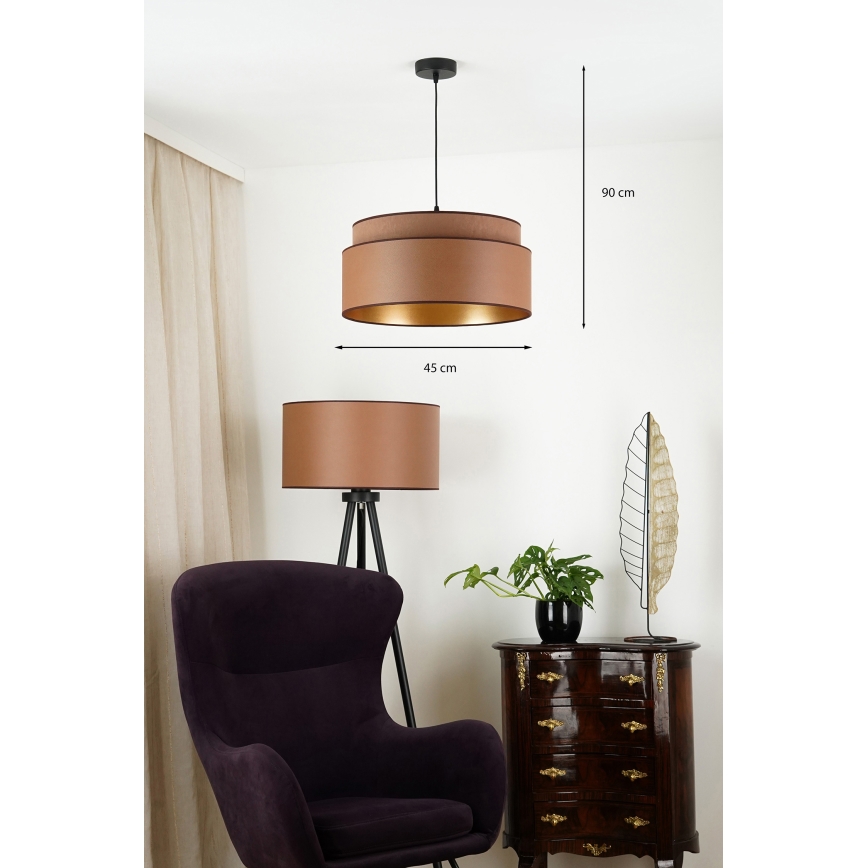 Brilagi - Pakabinamas sietynas OREGON VEGE 1xE27/15W/230V diametras 45 cm ruda