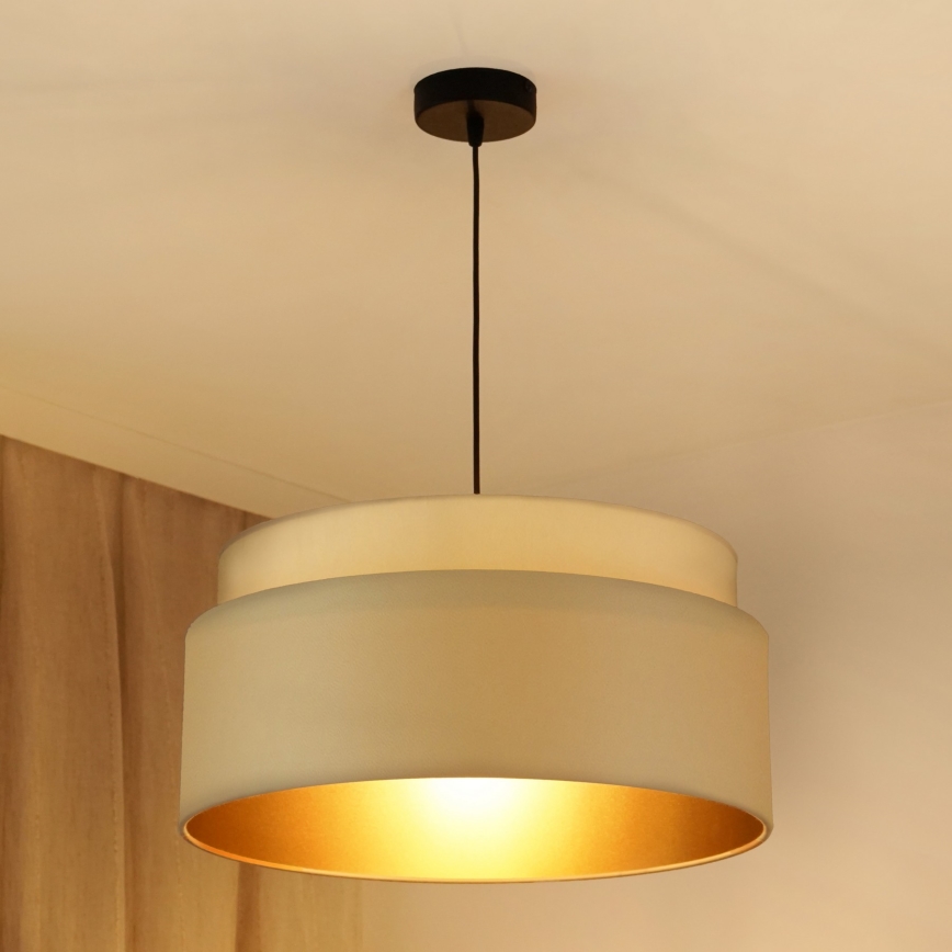 Brilagi - Pakabinamas sietynas OREGON VEGE 1xE27/15W/230V diametras 45 cm smėlio spalva