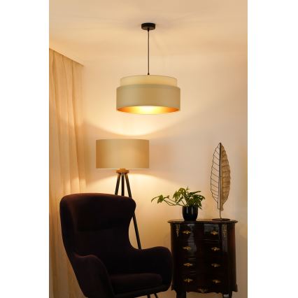 Brilagi - Pakabinamas sietynas OREGON VEGE 1xE27/15W/230V diametras 45 cm smėlio spalva