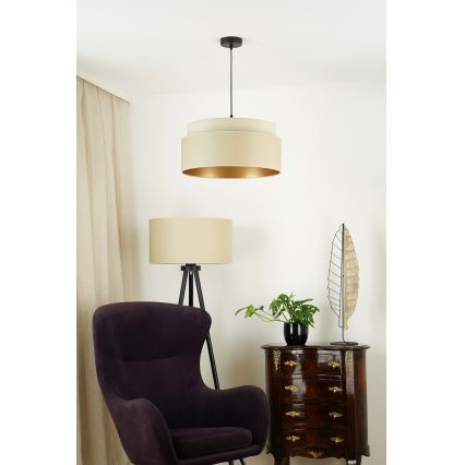 Brilagi - Pakabinamas sietynas OREGON VEGE 1xE27/15W/230V diametras 45 cm smėlio spalva