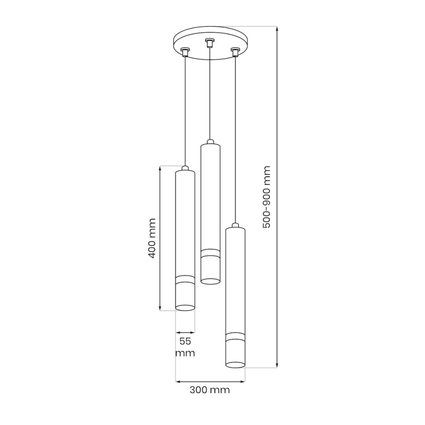 Brilagi - Pakabinamas sietynas POKER 3xGU10/25W/230V smėlio spalva/auksas