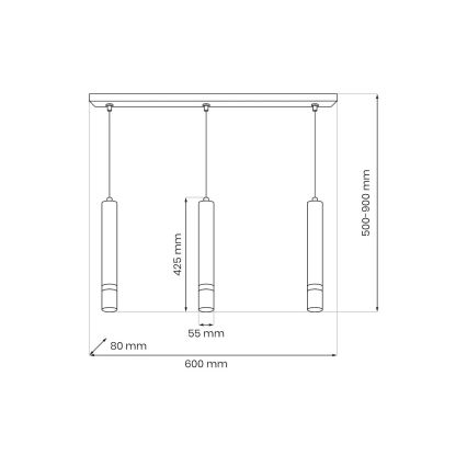 Brilagi - Pakabinamas sietynas POKER 3xGU10/25W/230V smėlio spalva/auksas
