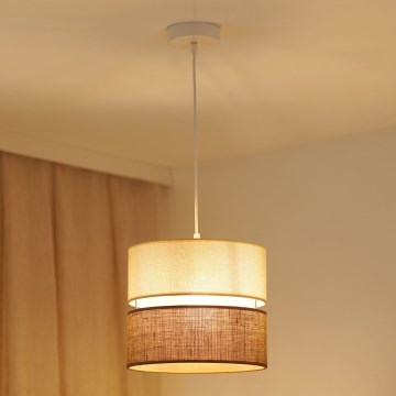 Brilagi - Pakabinamas sietynas ROYAL YUTE 1xE27/15W/230V diametras 25 cm smėlio spalva/kreminė
