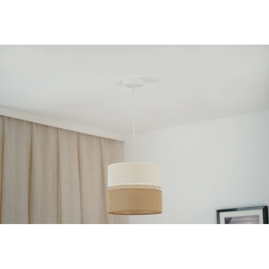 Brilagi - Pakabinamas sietynas ROYAL YUTE 1xE27/15W/230V diametras 25 cm smėlio spalva/kreminė