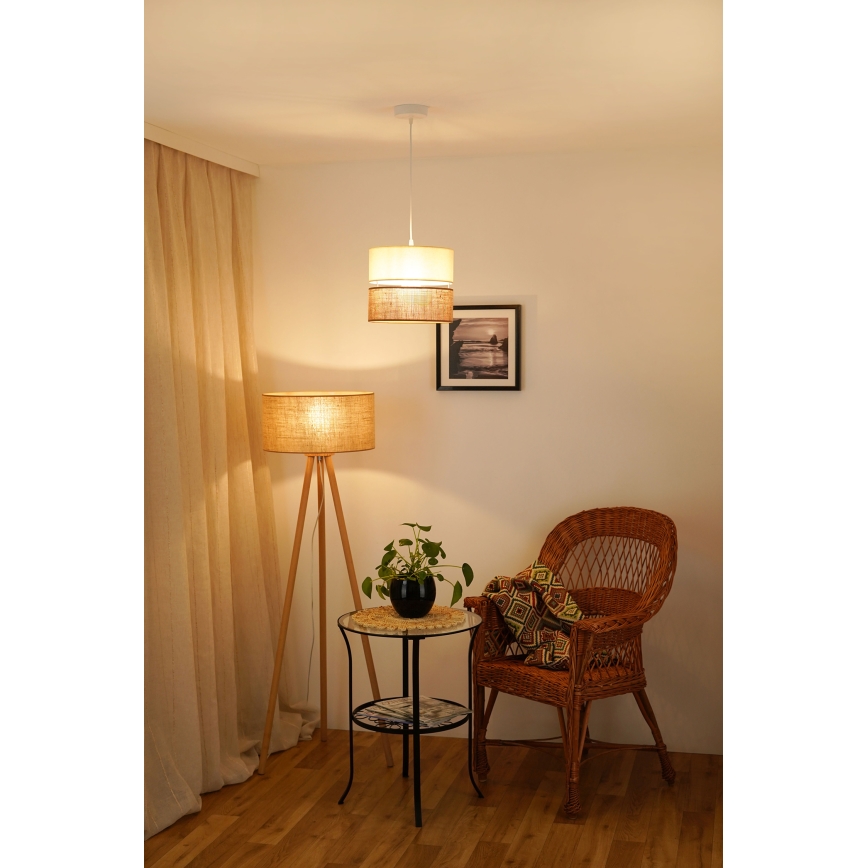 Brilagi - Pakabinamas sietynas ROYAL YUTE 1xE27/15W/230V diametras 25 cm smėlio spalva/kreminė