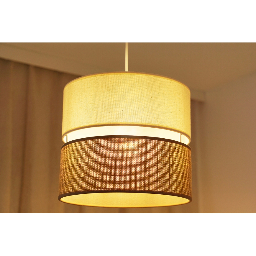 Brilagi - Pakabinamas sietynas ROYAL YUTE 1xE27/15W/230V diametras 25 cm smėlio spalva/kreminė