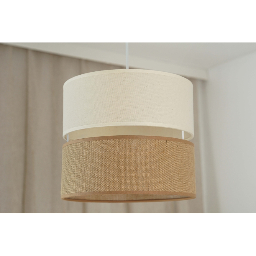 Brilagi - Pakabinamas sietynas ROYAL YUTE 1xE27/15W/230V diametras 25 cm smėlio spalva/kreminė
