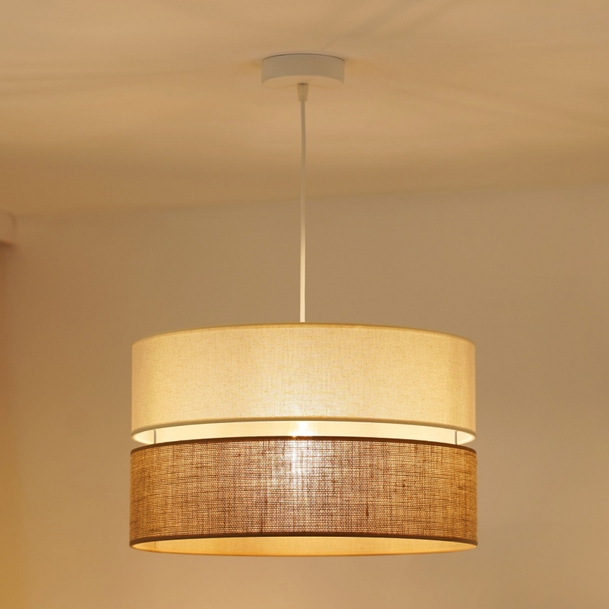 Brilagi - Pakabinamas sietynas ROYAL YUTE 1xE27/15W/230V diametras 40 cm smėlio spalva/kreminė