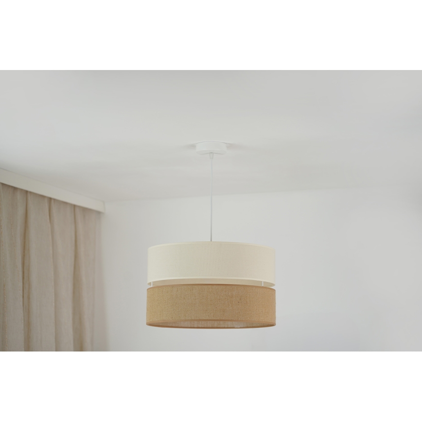 Brilagi - Pakabinamas sietynas ROYAL YUTE 1xE27/15W/230V diametras 40 cm smėlio spalva/kreminė