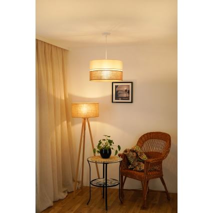 Brilagi - Pakabinamas sietynas ROYAL YUTE 1xE27/15W/230V diametras 40 cm smėlio spalva/kreminė