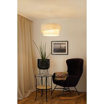 Brilagi - Pakabinamas sietynas SHINE 1xE27/15W/230V diametras 50 cm kreminė