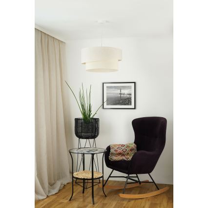 Brilagi - Pakabinamas sietynas SHINE 1xE27/15W/230V diametras 50 cm kreminė