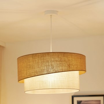 Brilagi - Pakabinamas sietynas SHINE 1xE27/15W/230V diametras 50 cm smėlio spalva/kreminė
