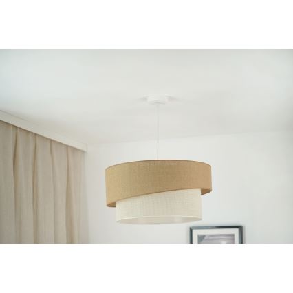 Brilagi - Pakabinamas sietynas SHINE 1xE27/15W/230V diametras 50 cm smėlio spalva/kreminė