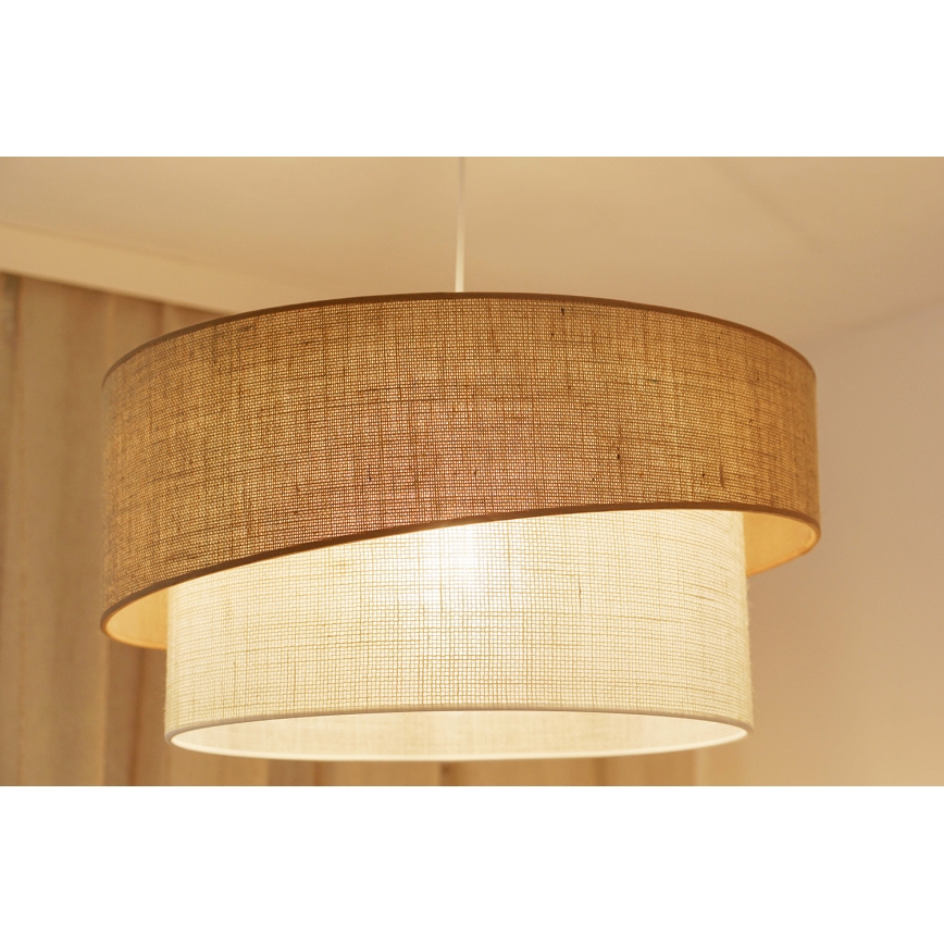Brilagi - Pakabinamas sietynas SHINE 1xE27/15W/230V diametras 50 cm smėlio spalva/kreminė