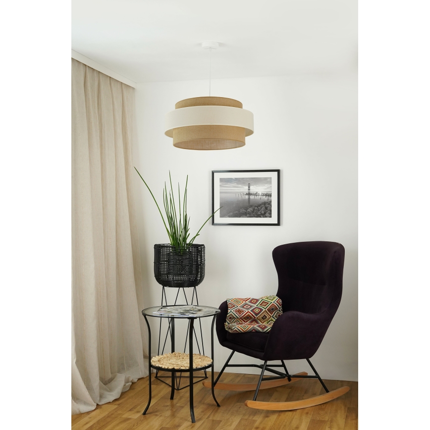 Brilagi - Pakabinamas sietynas SPACE LIGHT 1xE27/15W/230V diametras 50 cm smėlio spalva/kreminė