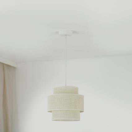 Brilagi - Pakabinamas sietynas SPACE YUTE 1xE27/15W/230V diametras 25 cm kreminė/balta