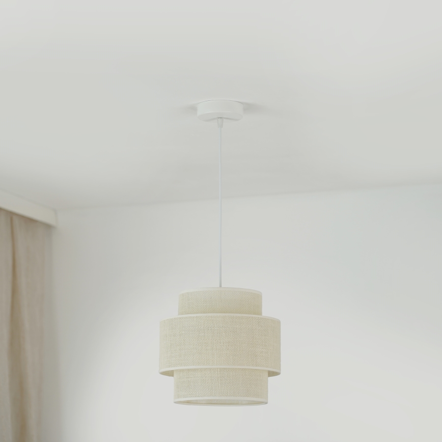 Brilagi - Pakabinamas sietynas SPACE YUTE 1xE27/15W/230V diametras 25 cm kreminė/balta